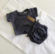 Load image into Gallery viewer, 2019 linen casual sets Tops+shorts