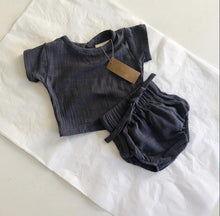Load image into Gallery viewer, 2019 linen casual sets Tops+shorts