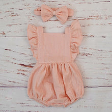 Load image into Gallery viewer, Ruffle Baby Girl Rompers Organic Cotton